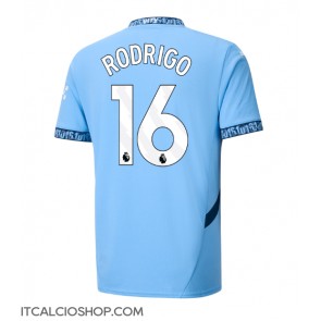 Manchester City Rodri Hernandez #16 Prima Maglia 2024-25 Manica Corta